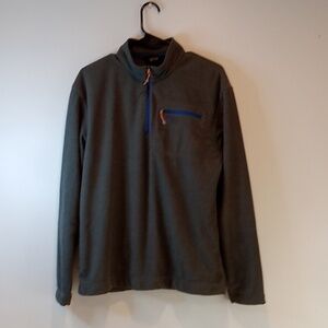 Orvis Trout Bum Waffle Fleece 1/4 Zip Outdoor Fishing Jacket Men's Sz Med NICE!